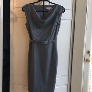 black/grey houndstooth print belted dress, size 0